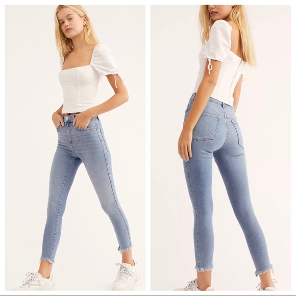 NWT Free People Raw Hem High Rise Jegging -Sierra - Picture 4 of 8